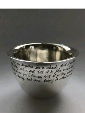 Jeanine Payer Vintage Sterling Silver Bowl  - Lao Tzu RARE Signed Payer 2000